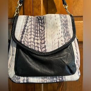 Aimee Kestenberg All For Love Leather Shoulder Bag Feather Print